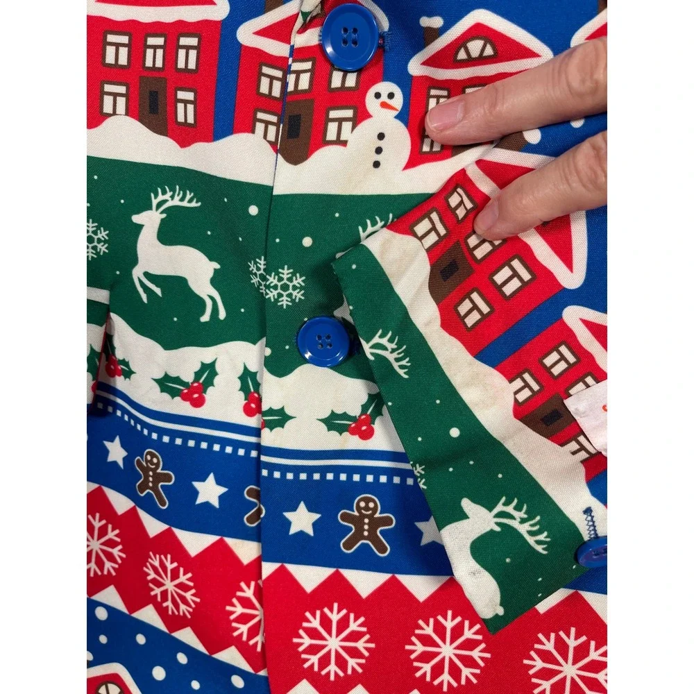 Opposuits‎ Christmas Holiday Blazer Jacket M US 38-40 Festive Party Fun READ